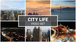 city life zoom backgrounds video set  videos  