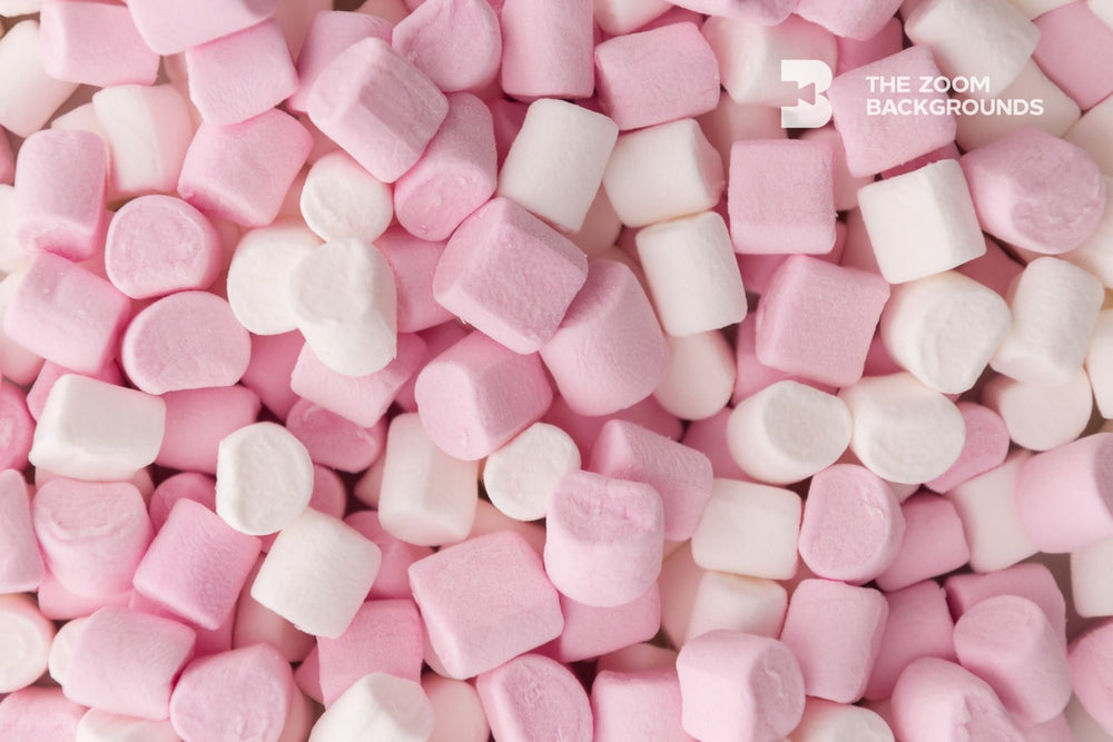 pink marshmallows zoom backgrounds