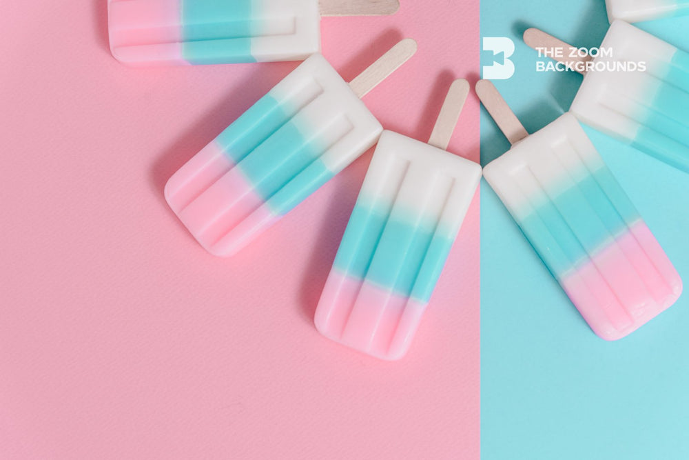 watercolor popsicles zoom backgrounds