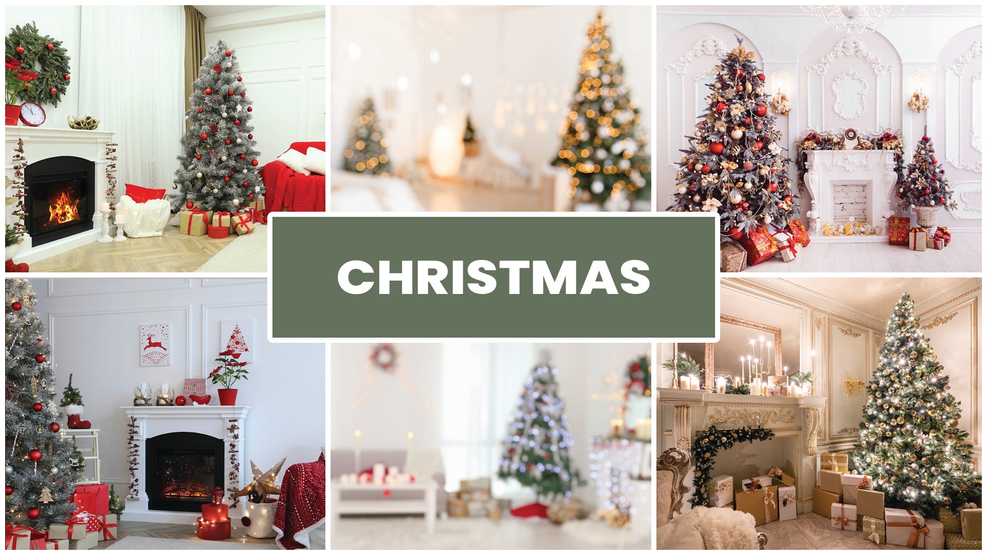 Beautiful Christmas Fireplace Zoom Backgrounds