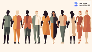 People Holding Hands in Unity Zoom Background