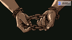 Hands with Shackles Zoom Background