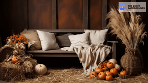 Rustic Barn with Sitting Area Zoom Background