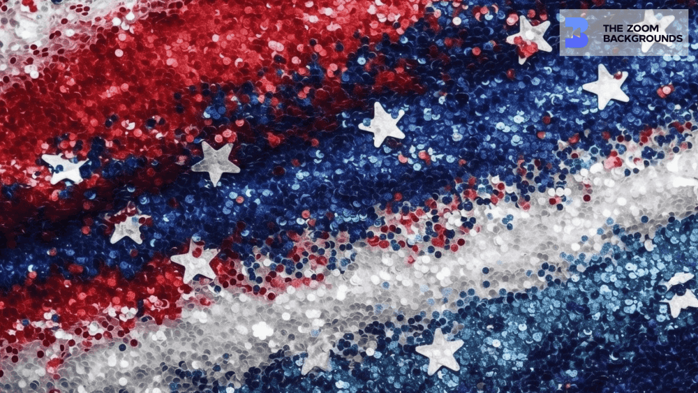 USA Flag Abstract Glitter Zoom Background