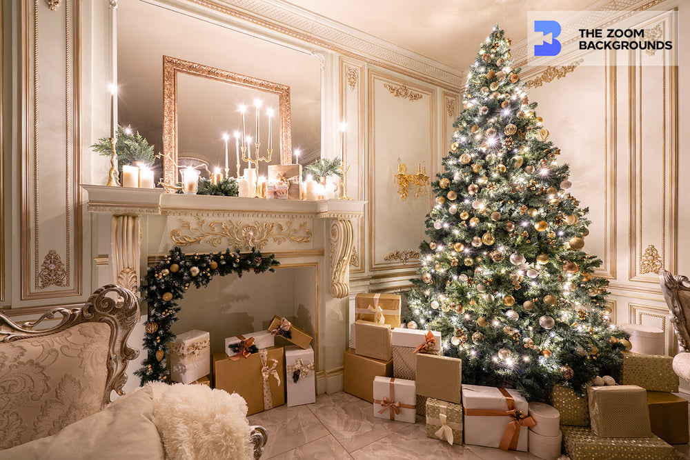 Elegant Christmas Zoom Background