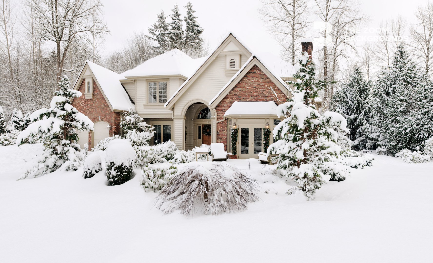 House in the snow (1) – thezoombackgrounds.com