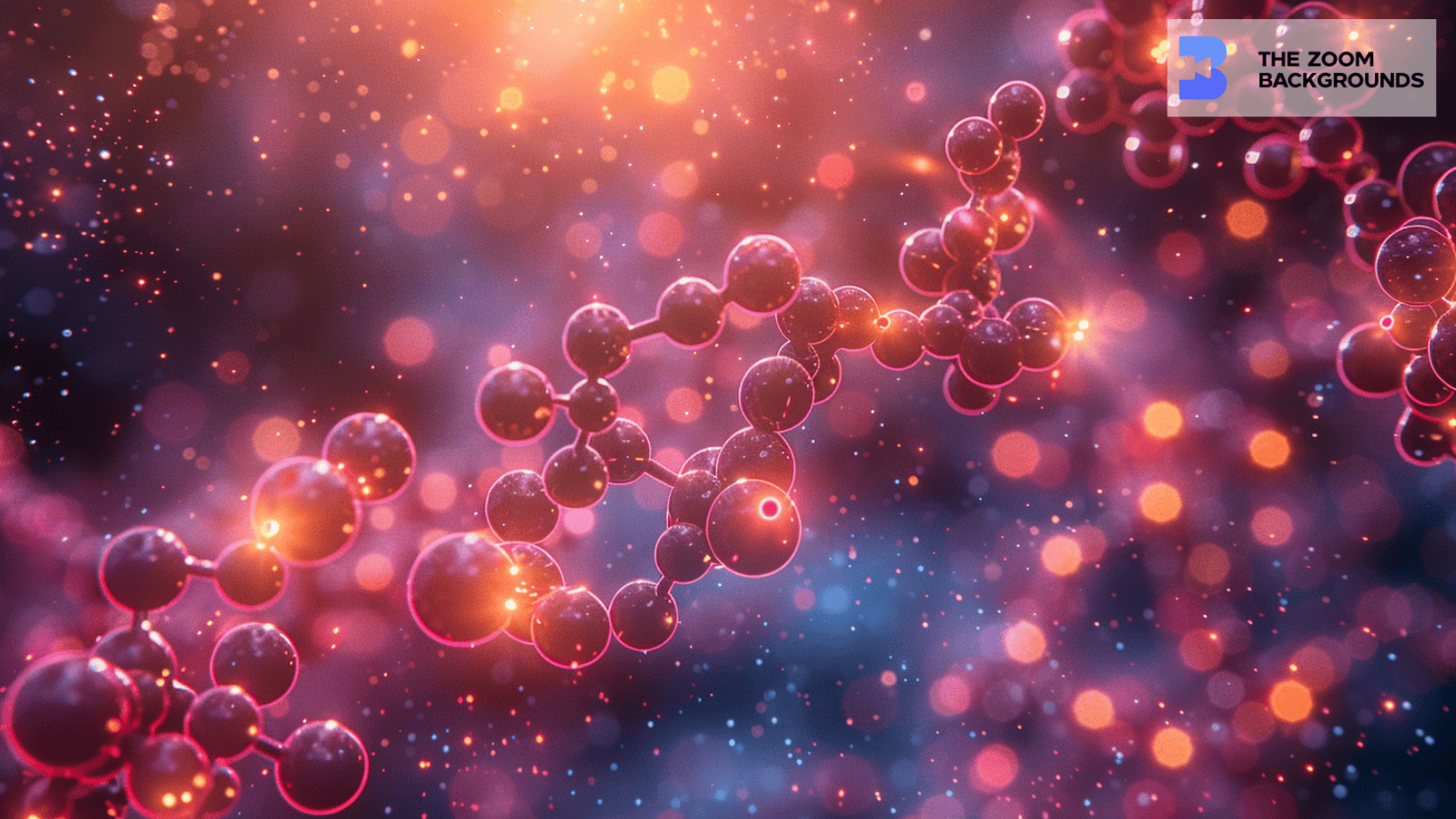 Glowing DNA Structure Zoom Background – thezoombackgrounds.com