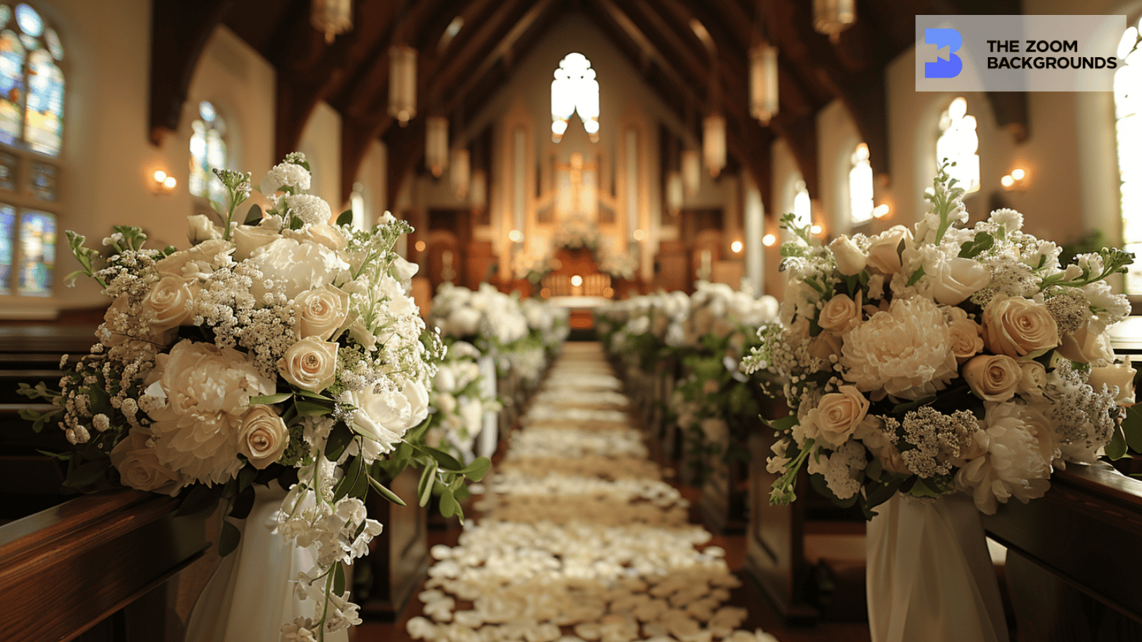 Illustration of Zoom Wedding Backgrounds