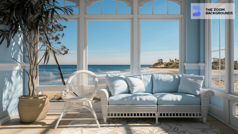 Luxury Ocean Villa Zoom Background