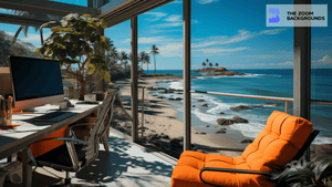 
            
                Load image into Gallery viewer, Coastal Zen Studio Beach Oasis Zoom Background
            
        