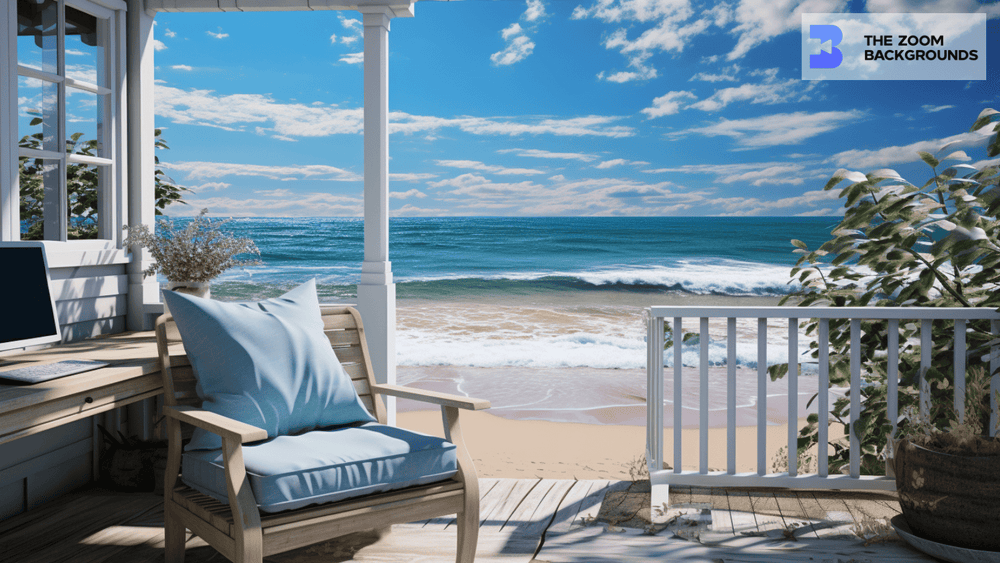 Florida Coastal Beach Dream Zoom Background