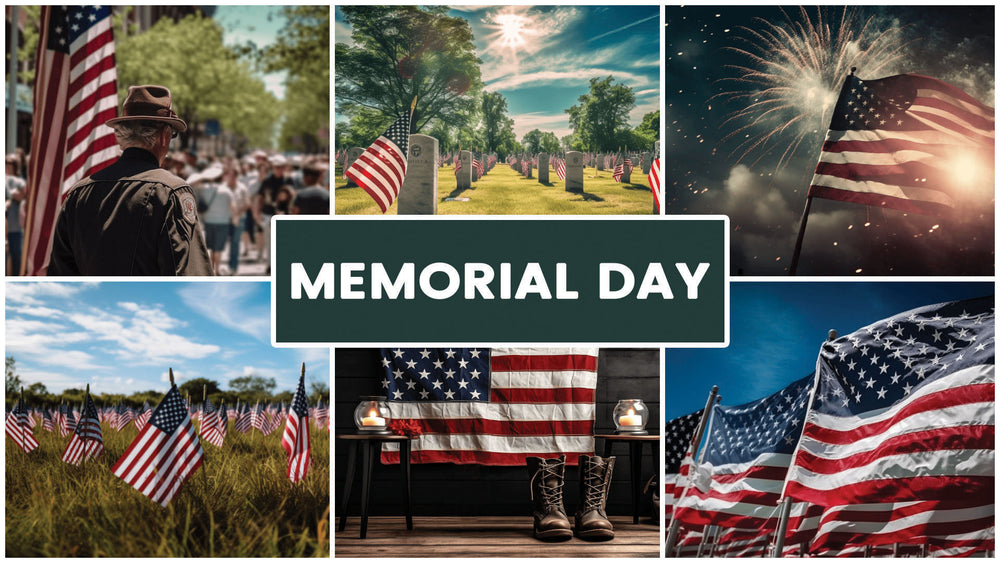 Memorial Day Zoom Backgrounds Bundle (15 images) + FREE e-book