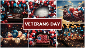 Veterans Day Zoom Backgrounds Bundle (15 images) + FREE e-book