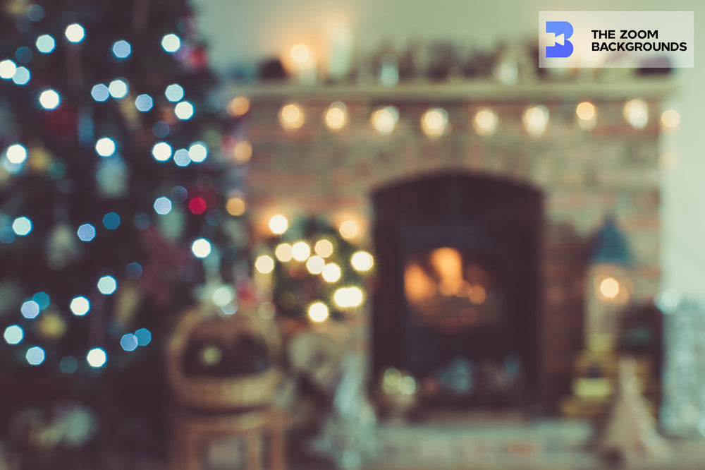 abstract blurred of christmas setting zoom background