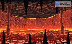 highquality horizontal of a lavafilled cave zoom background