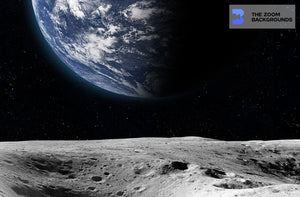 earth view from moon zoom background