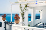 greek home with seaview terrace zoom background