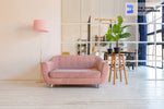 luxury modern loft with pink couch zoom backgrounds
