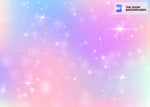 magic sparkles stars and blurs in pastel disco party zoom background