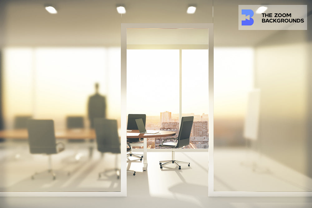 
            
                Load image into Gallery viewer, frostedglass meeting room zoom background
            
        