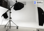 white studio  cyclorama and impulse lighting zoom background