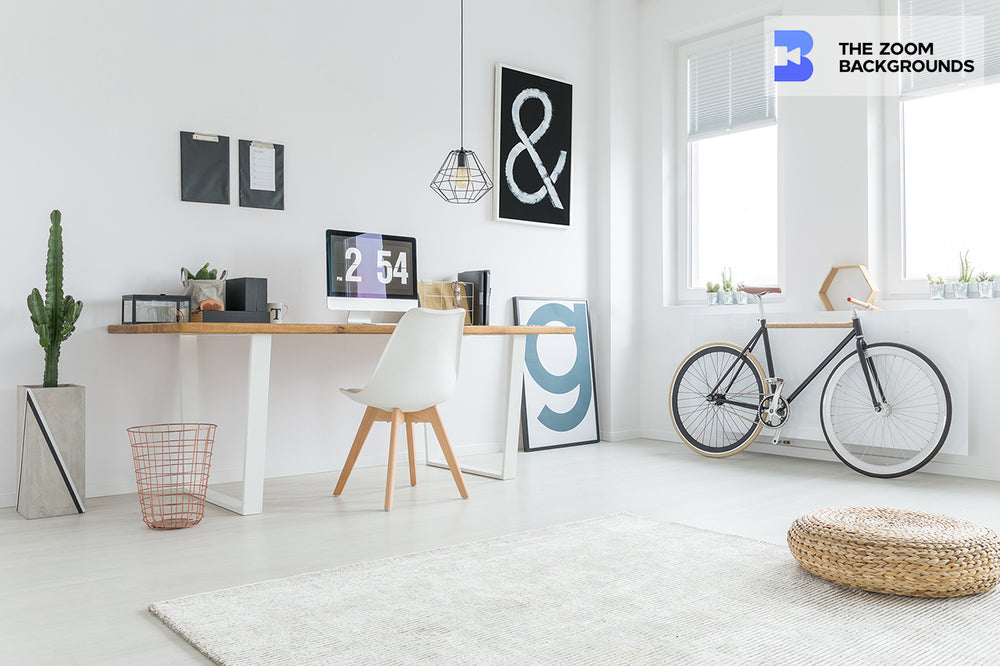 freelancer loft studio for work from home zoom background