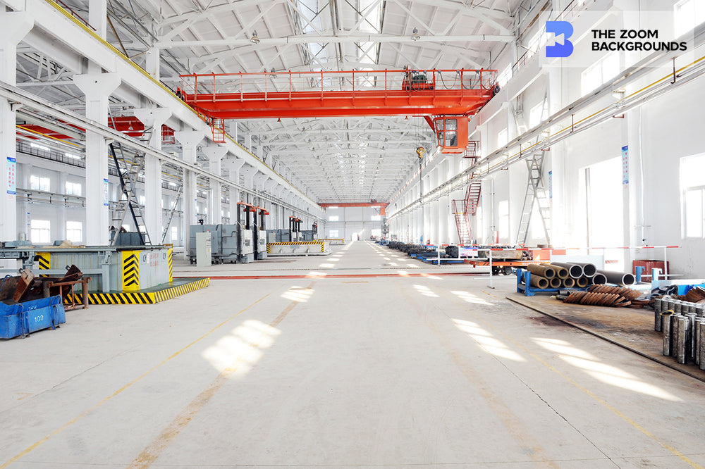 factory interior zoom background