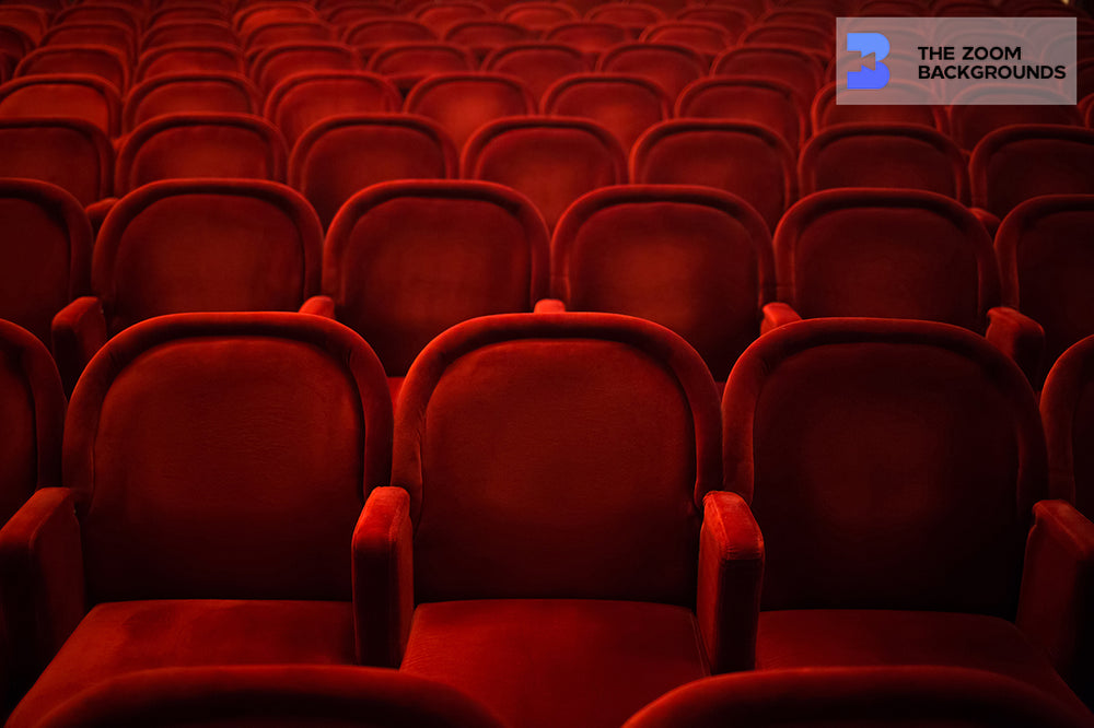 
            
                Load image into Gallery viewer, vacant red theatre seats zoom background
            
        