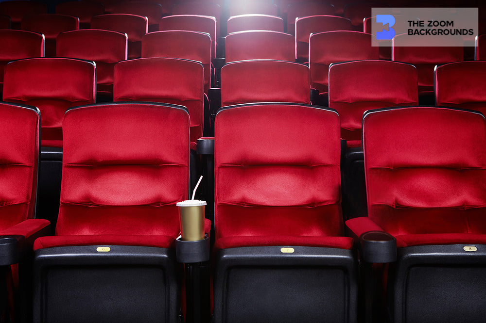 empty redseat theatre zoom background