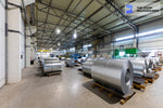 warehouse industry with hightech facility zoom background