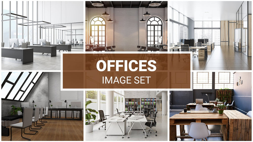  offices zoom backgrounds set  
