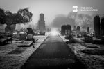 creepy cemetery zoom background