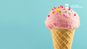 pink ice creams in the cone zoom backgrounds