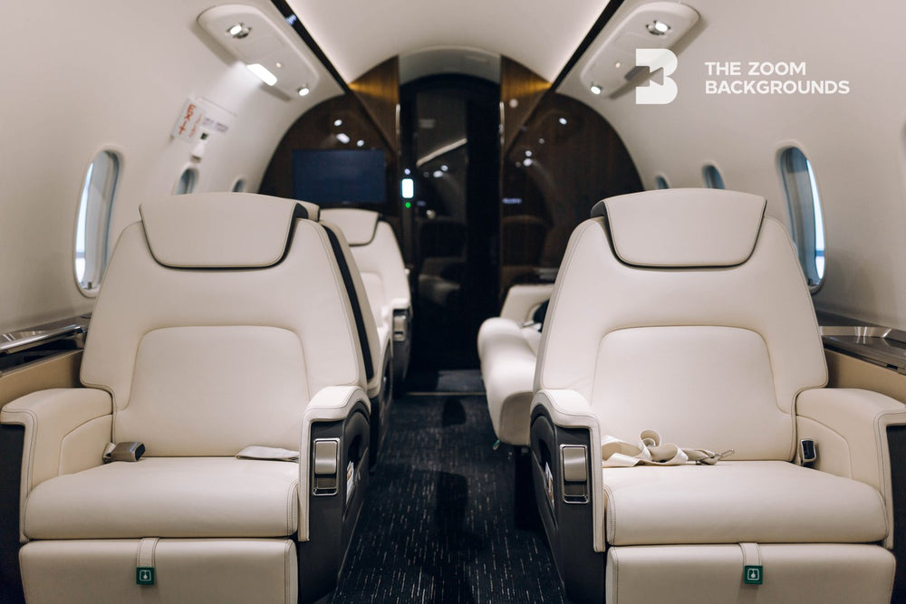 private jet interior zoom backgrounds