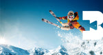 jumping skier zoom background