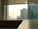 office with big window with view to city zoom backgrounds
