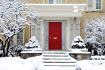 snowed entrance zoom background