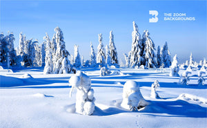 snowy landscape zoom background
